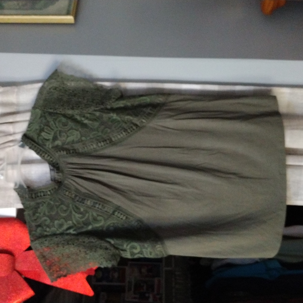 Green blouse
